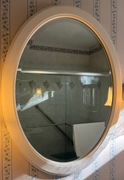 Wooden Framed Oval Wall Mirror