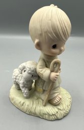 Enesco Precious Moments 1977 - He Leadeth Me - Porcelain Figurine