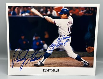 New York Yankees Rusty Staub Autographed 8 X 10 Kodak Picture