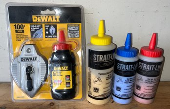 DeWalt 100Ft Chalk Line Set With Strait-line Chalk Powders