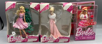 Gift Creations Barbie Holiday Ornaments - 3 Total - NEW