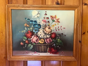 Original Frome Signed Oil On Canvas Framed - Still Life Floral