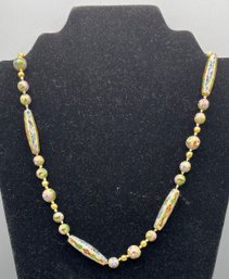 Vintage Gold-tone Closionne Beaded Necklace