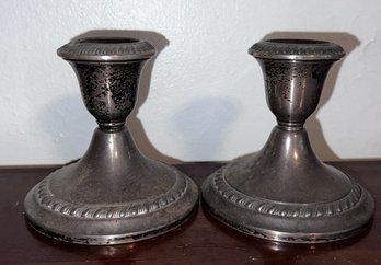 Weighted Sterling Silver Candlestick Holders