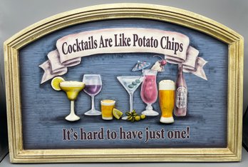 Beachcombers 2009 Wall Plaque - Cocktails Are Like Potato Chips