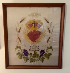 Vintage Handcrafted Needlepoint Art Framed