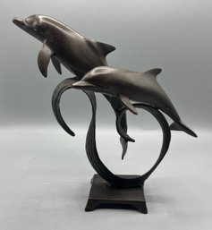 Decorative Bronze Dolphin Figurine