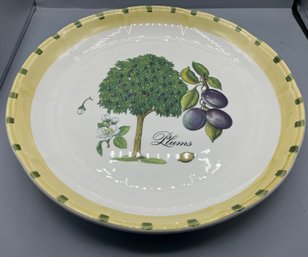 Euro Goods Imports Inc Plum Tree Pattern Ceramic Serving Platter- Made In Italy