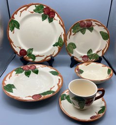 Vintage Franciscan Apple Pattern Ceramic Dinnerware Set - 50 Pieces Total - Made In California