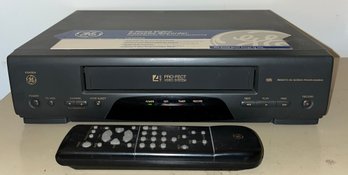 G.E. 4-head Video Cassette Recorder - Remote Included - Model V64030A