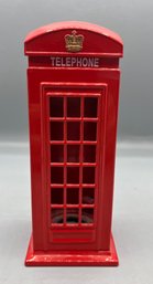 Decorative Metal Telephone Booth Coin Bank