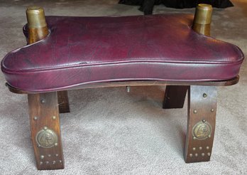 IDEAL Egyptian Camel Saddle Footstool With Leather Cushion