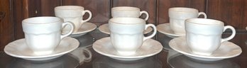 Italian Porcelain Demitasse Set - 6 Sets Total - Made In Italy