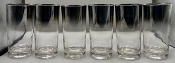 MCM Silver Rimmed Glassware Set - 6 Total