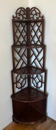 Decorative Solid Wood 5 Tier Corner Shelf