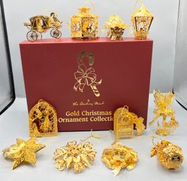The Danbury Mint Gold Christmas Ornament Set - 11 Total