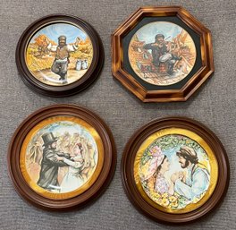 1978/1979/1980 & 1983 Kaplan Studio Collection Fiddlers People Series China Wall Plates - 4 Total