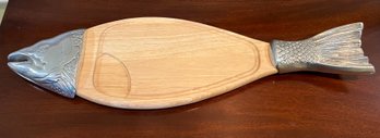 Winsome Fish Shaped Metal/Wooden Charcuterie Board