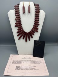 The Naturals Handcrafted Wooden Necklace & Earring Set