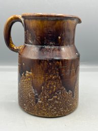 Handcrafted Pottery Glazed Pitcher - Made In Italy