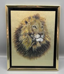 Manifestations Inc. Lion Metallic Framed Print