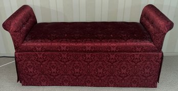 Custom Upholstered Tufted Settee