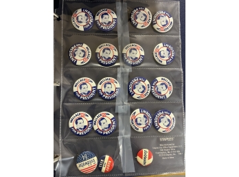 Presidential Campaign & Political Advertising Pins - Assorted Lot