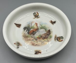 German Porcelain Rooster Pattern Bowl