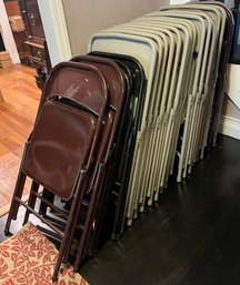 Assorted Metal Folding Chairs - 22 Total