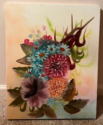 Russ Bengtson Original Oil On Canvas - Floral Arrangement