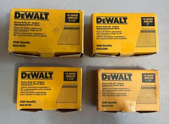 DeWalt Heavy-duty 20 Degree Angled Galvanized Finish Nails - 4 Boxes Total