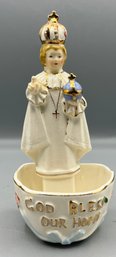 Hand Painted Porcelain Holy Water Wall Decor