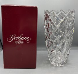 Gorham Cut Crystal Vase - Box Included