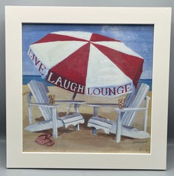 Katherine Lovell Framed Print - Live, Laugh, Lounge