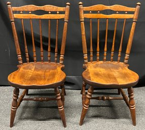 Nichols & Stone Co. Solid Wood Chairs - 2 Total