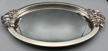 Godinger Metal Mirrored Tray With Handles