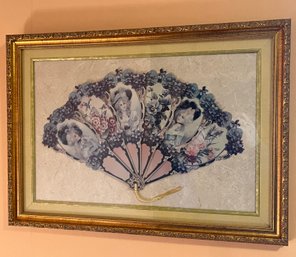 Decorative Hand Fan Framed Print