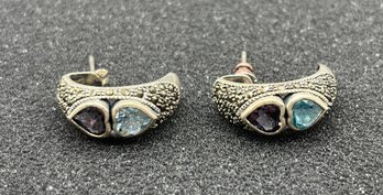 925 Silver Gemstone Earring Set - .23OZT