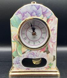 Bulova Floral Melody Desk Clock