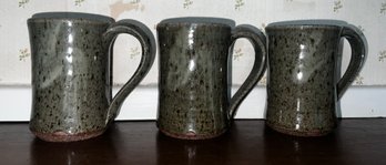 Drip Glaze Ceramic Pottery Mugs- 3 Pieces