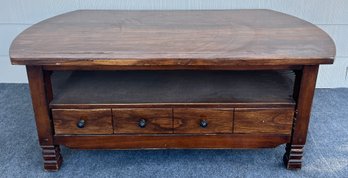 Solid Wood Coffee Table With Drawer
