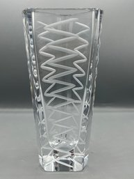 Decorative Etched Crystal Vase