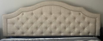 Upholstered Tufted King Size Headboard With Bed Frame