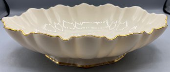 Lenox Ivory Porcelain Gold Trim Oval Bowl