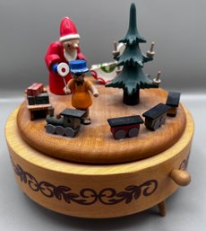 German Wooden Christmas Music Box