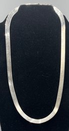 925 Silver Herringbone Pattern Necklace - 1.09 OZT