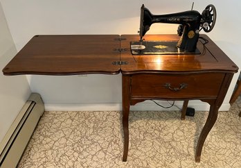 Vintage Singer Sewing Machine Table - Serial #AA917069