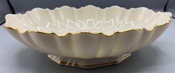 Lenox Porcelain Serving Bowl With Gold Trim