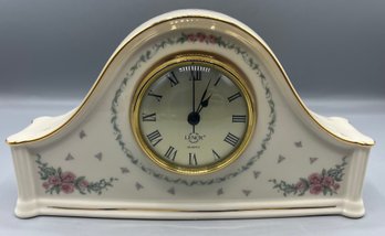 Lenox Porcelain Quartz Battery Operated Mantel Clock