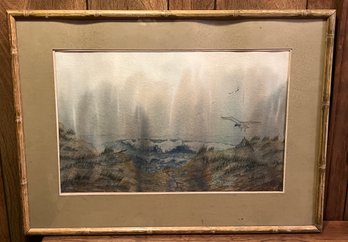 Willie Phipps 1973 Signed Watercolor Art Framed